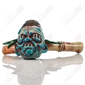 Shop Shrunken Head Sidecar Dry Pipe Ghost Glass in australian