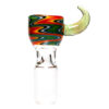 Shop K2 Glass - Worked Snap Slide - 14mm - Fire & Earth Wag w/ CFL Potion Horn in australian