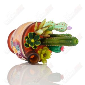 Shop 14mm Cactus Succulent Waterpipe by Turtle Time & Sarita Glass in australian