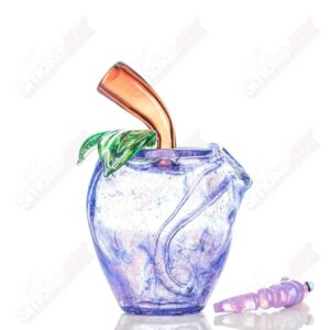 Shop Purple Apple Rig w/ Worm Dabber Pouch Glass in australian
