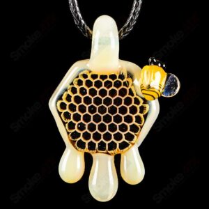 Shop Medium Honeycomb Drip Pendant (Milky) Joe P Glass in australian