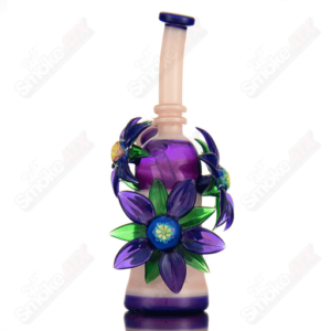 Shop Yellow & Purple Habitat X Kimmo Glass Flower Rig in australian
