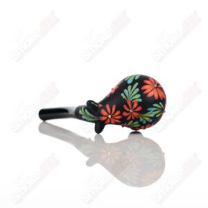 Shop Sand-blasted Black Sherlock W/ Red Flowers by Sarita Glass in australian