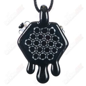 Shop 2" Honeycomb Drip Pendant (Black&White) Joe P Glass in australian