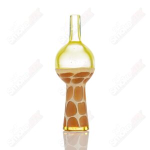 Shop Yellow Giraffe Print Bubble Cap Robertson Glass in australian
