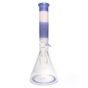 Shop Chris Sculli x Glass Munky - Worked Beaker - Purple/White Satin & UV Retti in australian