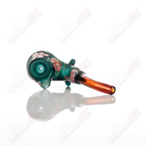 Shop Teal Sherlock W/ Pink Flowers by Sarita Glass in australian