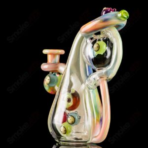 Shop UV Reactive Multicolor Recycler Rig Earl Jr. x Aquariust Glass in australian