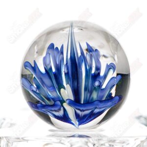 Shop Kobuki Glass Blue Flower Topper Marble in australian