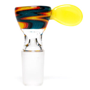 Shop K2 Glass - Worked Snap Slide - 14mm - Fire & Water Wag w/ CFL Pastel Serum Handle in australian