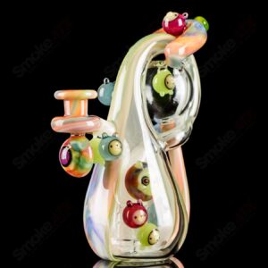 Shop UV Reactive Multicolor Recycler Rig Earl Jr. x Aquariust Glass in australian