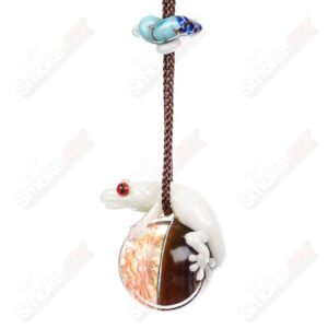 Shop Gecko and the Flower Pendant Kengtaro Glass in australian