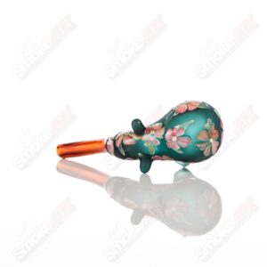 Shop Teal Sherlock W/ Pink Flowers by Sarita Glass in australian