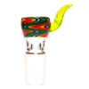 Shop K2 Glass - Worked Snap Slide - 14mm - Fire & Earth Wag w/ Slyme Horn in australian