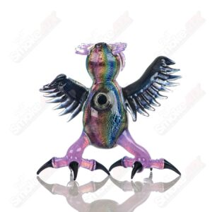 Shop Dichro EDM Owl by Four Winds Flameworks & Turtle Time Glass in australian