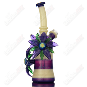 Shop Yellow & Purple Habitat X Kimmo Glass Flower Rig in australian