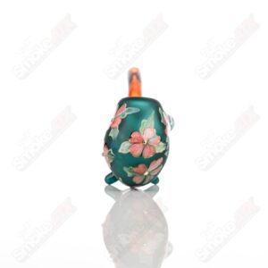 Shop Teal Sherlock W/ Pink Flowers by Sarita Glass in australian