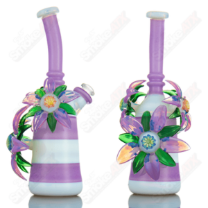 Shop White & Purple Habitat X Kimmo Glass Flower Rig in australian