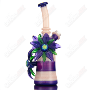 Shop Yellow & Purple Habitat X Kimmo Glass Flower Rig in australian