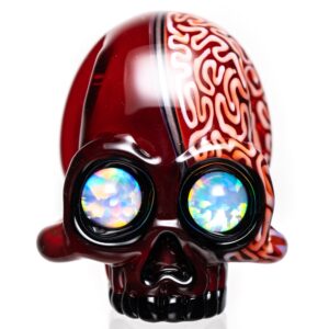 Shop AKM - Split Skull Pendant - Kandy Apple Red/Ghost & Braintech in australian