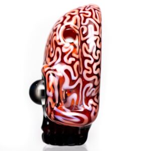 Shop AKM - Split Skull Pendant - Kandy Apple Red/Ghost & Braintech in australian