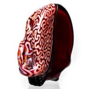 Shop AKM - Split Skull Pendant - Kandy Apple Red/Ghost & Braintech in australian