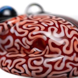 Shop AKM - Split Skull Pendant - Kandy Apple Red/Ghost & Braintech in australian