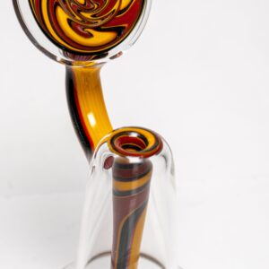 Shop Aaron Vigil - Worked Dewar Bubbler - Burgundy & Yellow in australian
