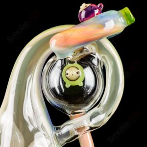 Shop UV Reactive Multicolor Recycler Rig Earl Jr. x Aquariust Glass in australian