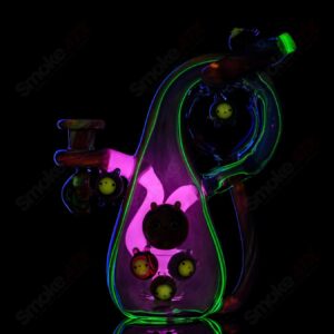 Shop UV Reactive Multicolor Recycler Rig Earl Jr. x Aquariust Glass in australian