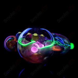 Shop UV Reactive Multicolor Recycler Rig Earl Jr. x Aquariust Glass in australian
