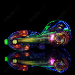 Shop UV Reactive Multicolor Recycler Rig Earl Jr. x Aquariust Glass in australian