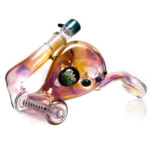 Shop Ben Wilson - Triple Donut Inline Bubbler - Laydown - Fume w/ Color Accents in australian