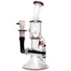 Shop Ben Wilson - Hollow Foot Inline Recycler w/ Triple Donut Perc - White Honeycomb w/ Black & Orange in australian