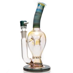 Shop Ben Wilson - Triple Donut Bubbler - Fume w/ Striking Blue & White in australian