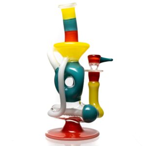 Shop Ben Wilson - Triple Donut Inline Recycler - Multi Color Beach Ball in australian