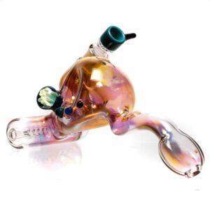 Shop Ben Wilson - Triple Donut Inline Bubbler - Laydown - Fume w/ Color Accents in australian