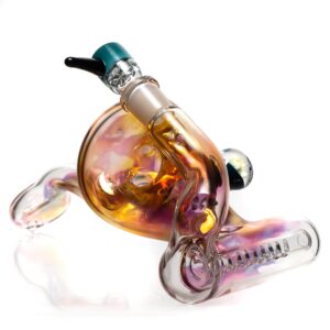 Shop Ben Wilson - Triple Donut Inline Bubbler - Laydown - Fume w/ Color Accents in australian