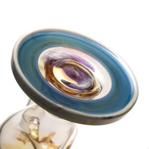 Shop Ben Wilson - Triple Donut Bubbler - Fume w/ Striking Blue & White in australian