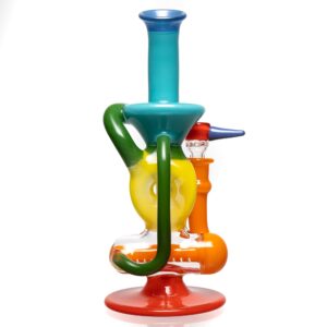 Shop Ben Wilson - Triple Donut Inline Recycler - Multi Color Rainbow in australian