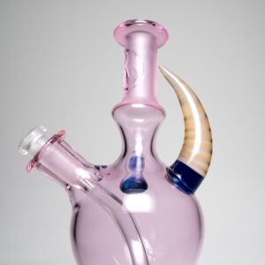 Shop Brando - 10mm Half Blasted Ball Rig - Pink w/ Cobalt - Fume Cluster Millie in australian