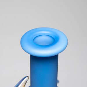 Shop Brando - 10mm Half Blasted Ball Rig - Milky Blue w/ Cobalt - Fume Cluster Millie in australian