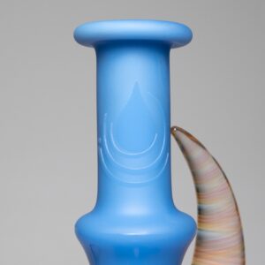 Shop Brando - 10mm Half Blasted Ball Rig - Milky Blue w/ Cobalt - Fume Cluster Millie in australian