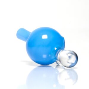 Shop Brando - 10mm Half Blasted Ball Rig - Milky Blue w/ Cobalt - Fume Cluster Millie in australian