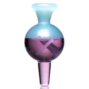 Shop Cripple Hill Glass - Spinner Cap - 25mm - Pastel Blue & Pink Lollipop in australian
