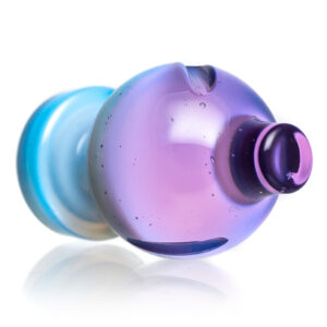 Shop Cripple Hill Glass - Spinner Cap - 20mm - Ghost & Purple Lollipop in australian