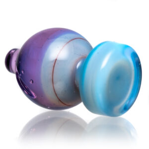 Shop Cripple Hill Glass - Spinner Cap - 20mm - Ghost & Purple Lollipop in australian