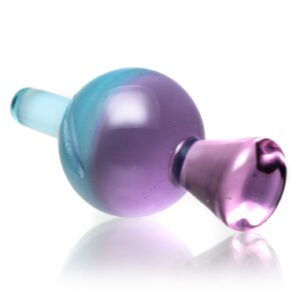 Shop Cripple Hill Glass - Spinner Cap - 25mm - Pink Lollipop & Pastel Blue in australian