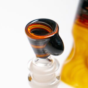 Shop Chris Sculli x Glass Munky - Worked Beaker - Fire Fade & Pumpkin Spice in australian