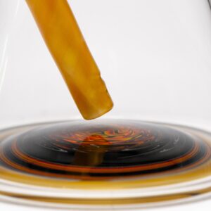 Shop Chris Sculli x Glass Munky - Worked Beaker - Fire Fade & Pumpkin Spice in australian